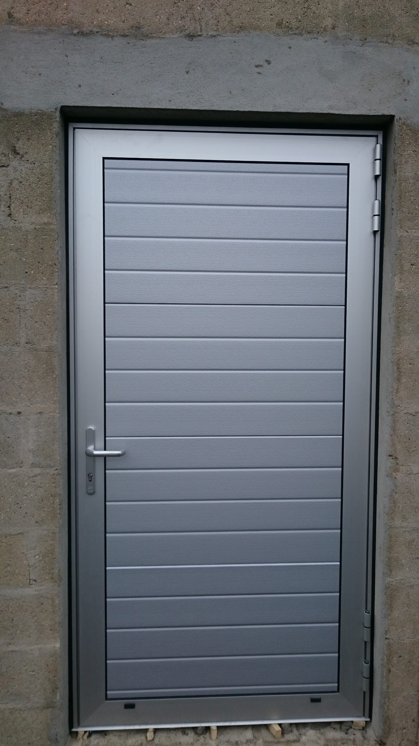 Portillon adjacent 1 vantail en panneaux isolés de porte sectionnelle